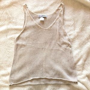 Cotton Emporium Cream Knitted Tank